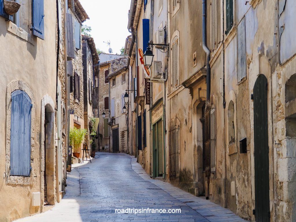 winding street in the village of Menerbes in Provence France