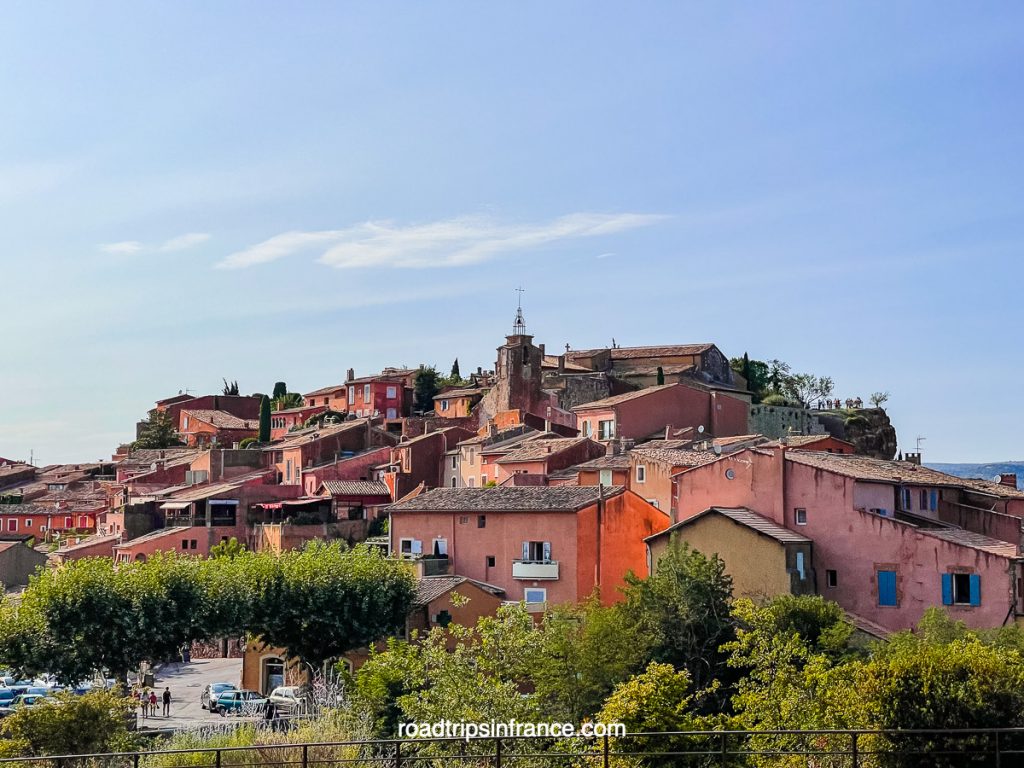 the coloured houses of Roussillon in Provence France